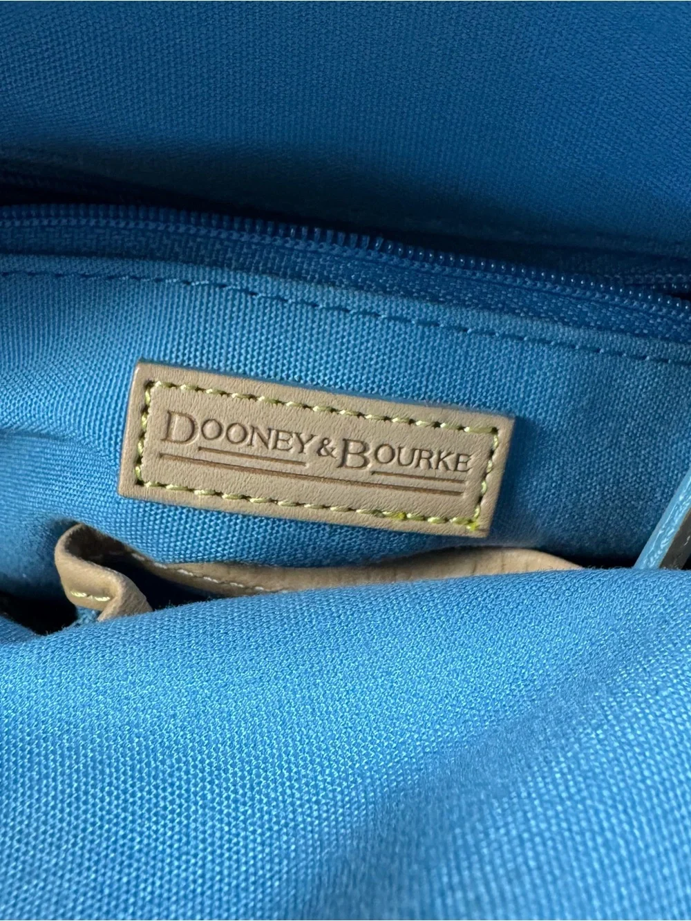 Dooney & Bourke DB Multicolor Monogram Round Satchel Leather Trim Bag Purse